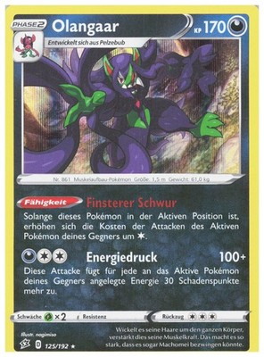 Grimmsnarl 125/192 Holo Rare Rebel Clash Pokemon Holo Near Mint
