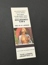 Girlie Matchbook Cover - St Louis Airport Marriott Hotel 1984 Busty Girl