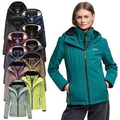 Marikoo Designer Damen Übergangs Jacke leicht gefüttert Kapuze kurz B659