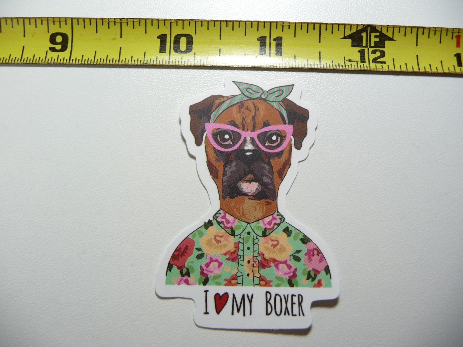 Boxer Heart Glasses Shirt Decal Sticker for Dog Lovers