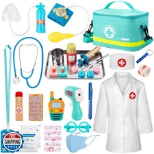 Sundaymot Doctor Kit for Kids, 34 Pcs Pretend Playset for Toddler