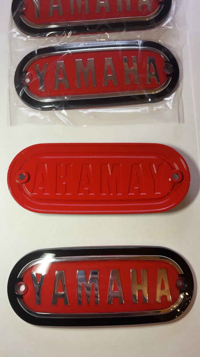1968 Yamaha Enduro DT1 1970 XS1 Gas Fuel Tank Badges Emblems Set