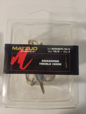 2 pcs Matzuo W304011-10/0 Snag Weight Snagging Weighted Hook 3-Hook 3'' Tall 3oz