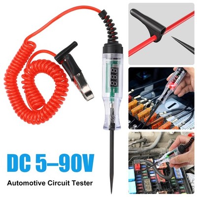 Circuit Tester Probe Light Voltage Pen Detector 5V-90V DC Electric Car Fuse Test