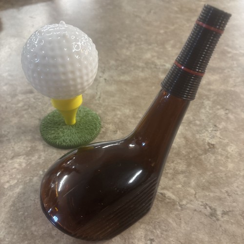 Lot of 2 Vintage Avon Bottles Decanters Golf Ball And Glass Club