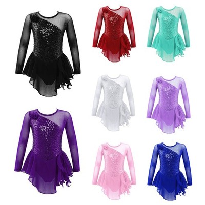 DE Mädchen Ballett Leotard Kleid Kinder Gymnastik TutuRock Ballerina Kostüm