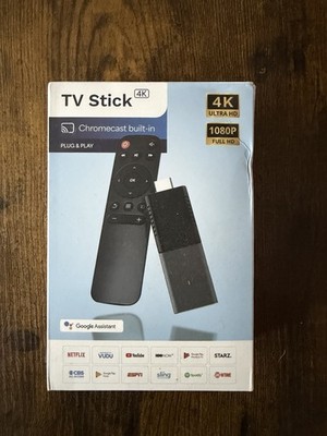 Android TV Stick 4K Ultra HD Chromecast Built-In Streaming Device w/ Remote