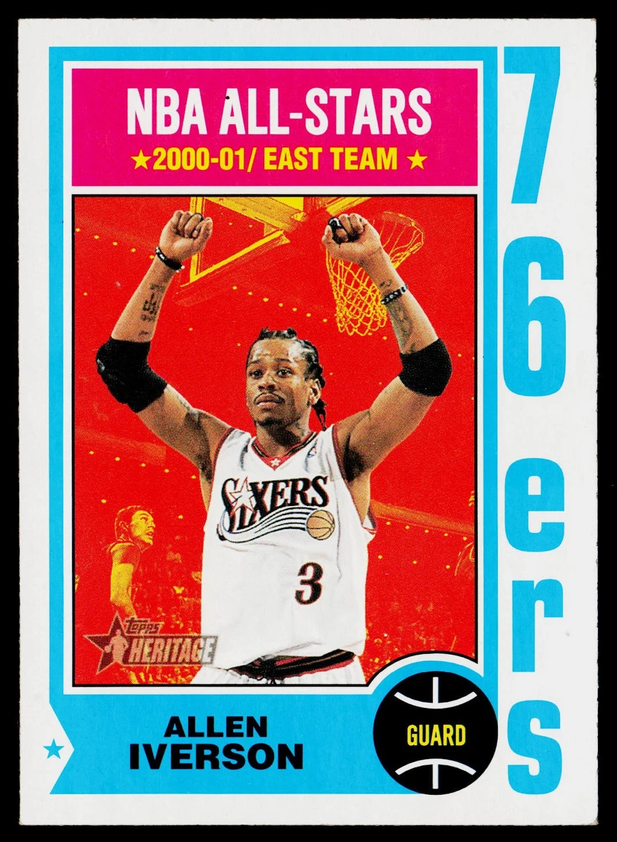 Topps Allen Iverson Basketball 2001-02 Season Sports Trading Cards 