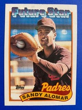1989 Topps #648 Sandy Alomar Jr. RC Rookie Card San Diego Padres FREE DELIVERY. rookie card picture
