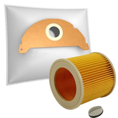 Kenekos Set für Kärcher MV2: Staubsaugerbeutel (10-40) / Patronenfilter (2-3) 