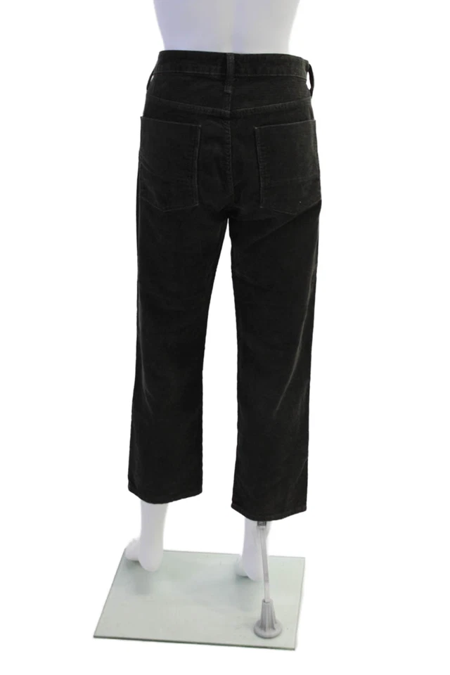 Pantalones de pana Vince para mujer de pierna delgada tiro alto corteza marrón algodón talla 6 Foto 3 de 4