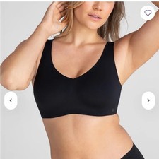 HoneyLove Wireless Soft Bralette V-Neck black XL 38D/DD E NEW