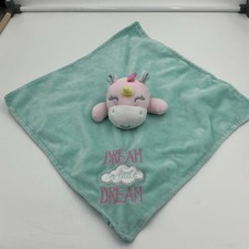 Baby Starters Dream Dream Unicorn Pink Green Security Blanket Lovey