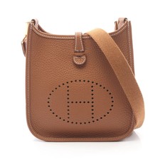 HERMES Evelyne TPM Amazon Gold Shoulder Bag Taurillon Clemence Light #RC798