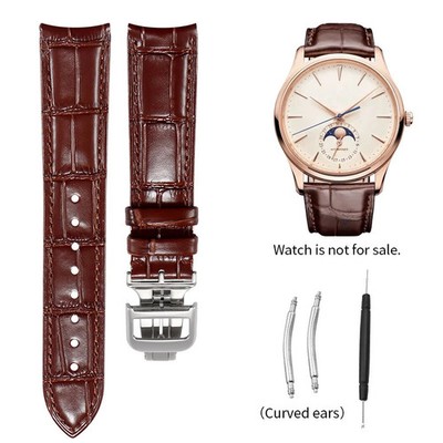 Leather Watch Band for Jaeger-LeCoultre Master Ultra Thin Curved Luxury Bracelet