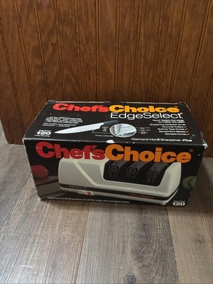 Chefs Choice EdgeSelect 120 Electric Knife Sharpener 3-Stage Diamond Hone Plus
