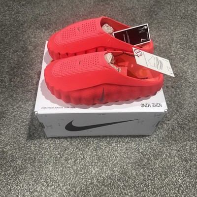 Size 7 W Nike Mind 001 Slide- Solar Red/Chrome (Authentic) *Fast