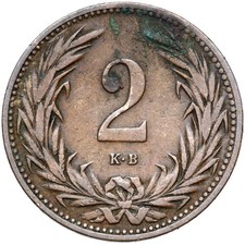 Austria-Hungary-Hungary-Franz Joseph I. - Coin - 2 Fillers 1906 KB