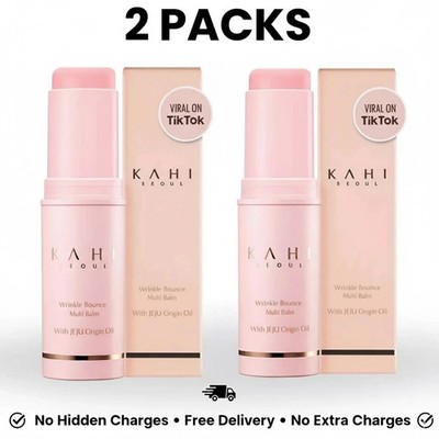 KAHI Wrinkle Bounce Multi Balm 9g Instant Wrinkle Care Facial Serum Stick 2 Pack