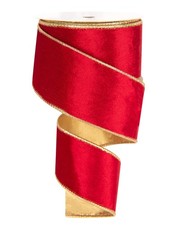 2.5Inch X 10 Yards Christmas Velvet Ribbon,2.5" Wide Wired Ribbon for Christm...
