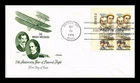 DR JIM STAMPS US COVER WRIGHT BROTHERS AIR MAIL FDC PLATE BLOCK ARTMASTER CACHET