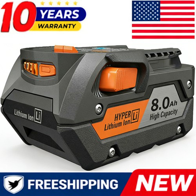 #ad For Ridgid 18V R840085 8.0Ah Lithium ion Battery Rigid 18Volt R840087 R840083 $24.98