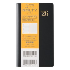 NOLTY Planner 2026 Weekly Pocket 7 Black 1908