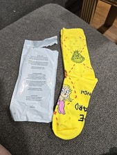 McDonald's 2025 The Grinch Cindy Lou Who YELLOW Socks Unisex