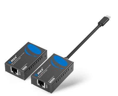 OREI 4K 120Hz USB-C to HDMI Over Cat6/7 Ethernet Extender, 4K, Up to 80ft with H