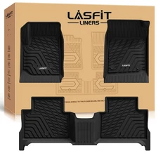 Floor Mats for 2015-2022 Chevy Colorado Crew Cab All Weather Liners Black TPE