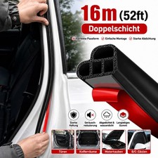 16M Auto Türdichtung Autotür Gummidichtung Gummiprofil Kantenschutz Schalldicht,