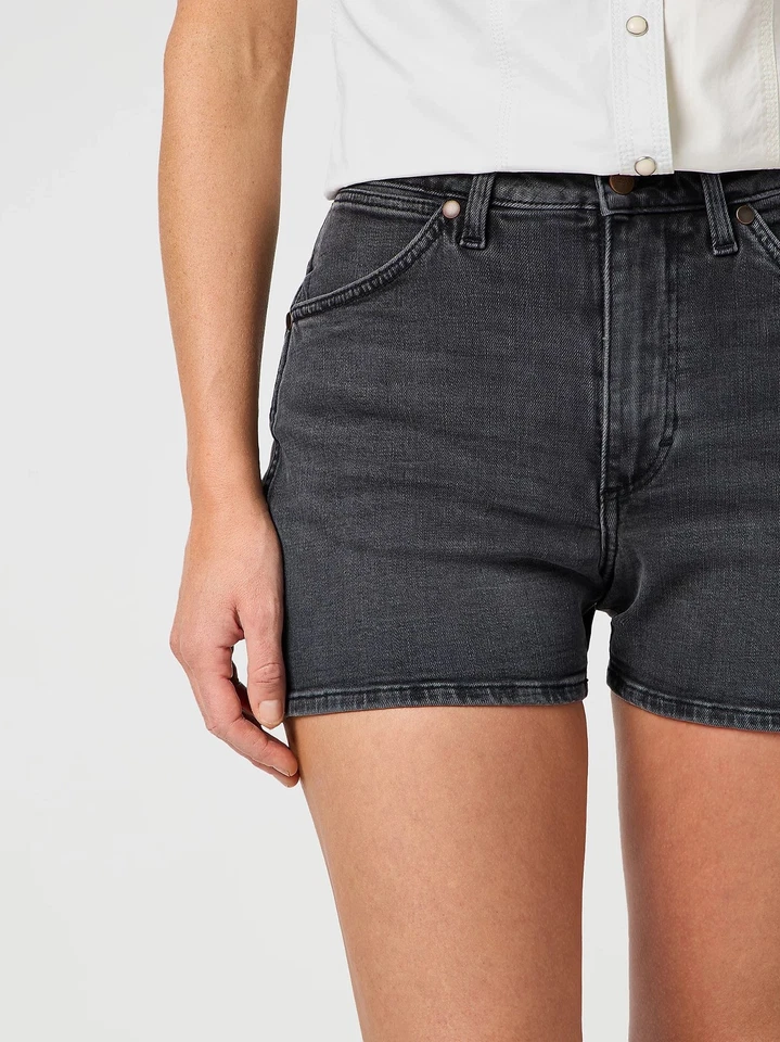 Wrangler - Femmes High Waist Regular Fit Jean Shorts - COWBOY SHORT 3 INCH - Photo 3/4