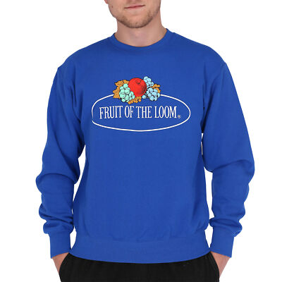 Fruit of the Loom Sweatshirt mit großem Vintage-Logo Druck auf der Brust Herren