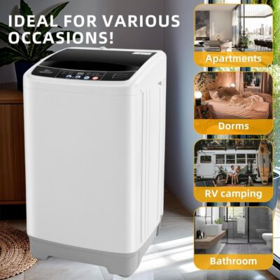 #ad #ad Washing Machine 15.6Lbs 17.8Lbs Full Automatic Portable Washer with Drain Pump $209.99