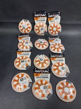 12x Packs - RAYOVAC Size 13 Hearing Aid Batteries 8 Ea. Orange - Use By 01/23+