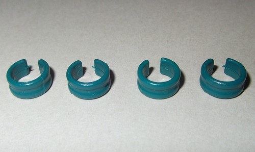 20114, 4x (2 Paar) Armring, Armband, Armreifen, blaugrün
