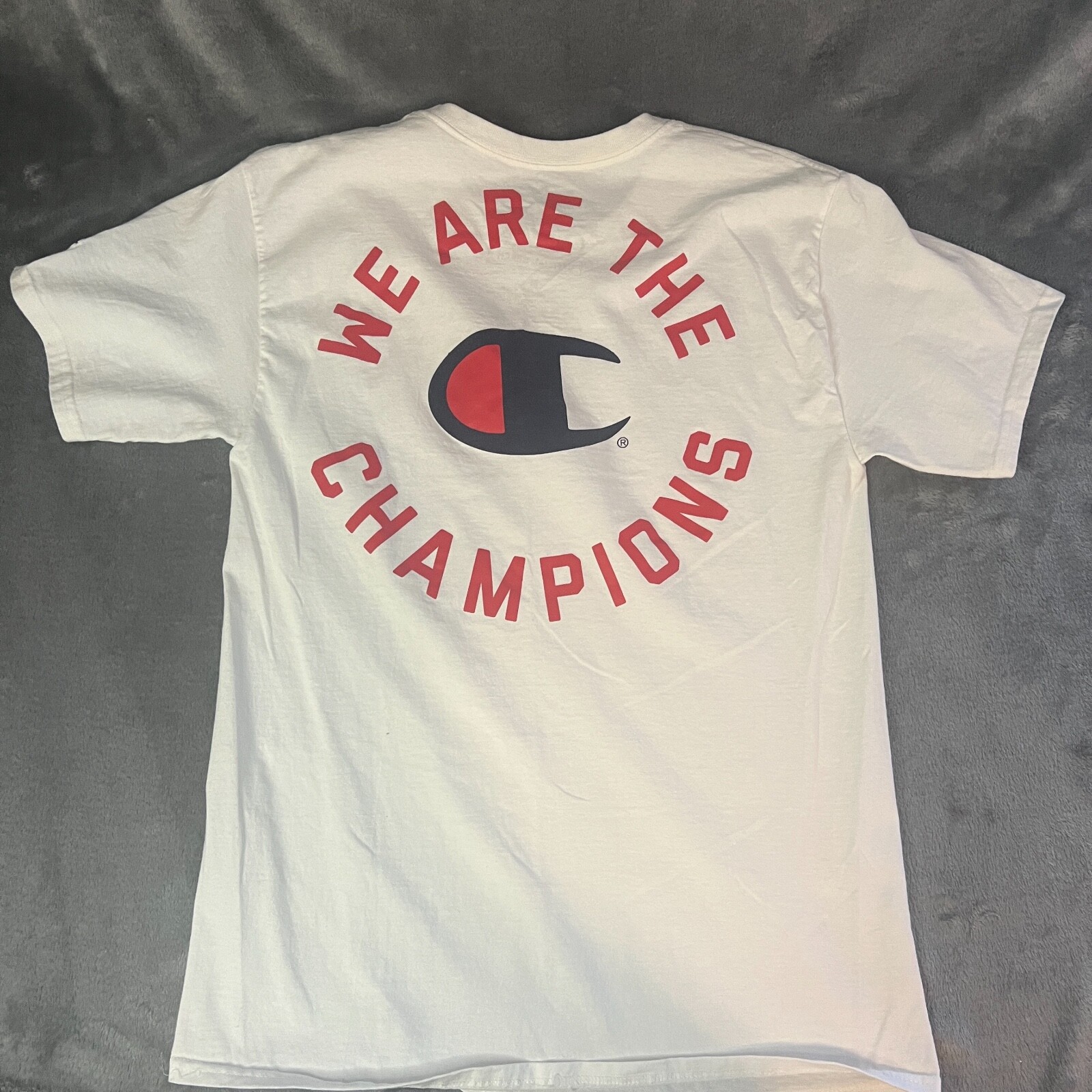 VINTAGE Champion Queen Shirt Adult Medium White We Are The Champions Rock RARE image 7