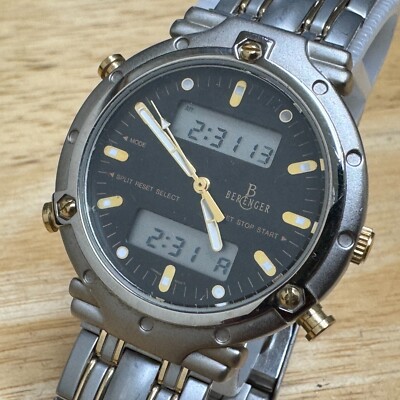 Berenger Analog Digital Quartz Watch T240 Module Men Alarm Chrono New Battery 8''