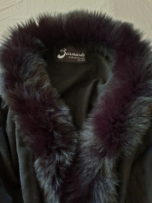 Barnardo Dublin Damen Cape Cashmere mit Echtpelz Schwarz TOP wie Neu NP 2980