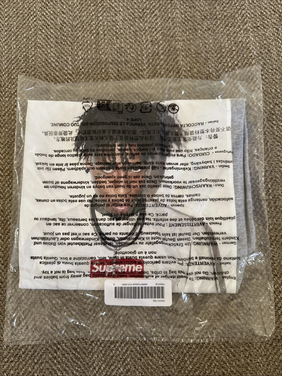 Tee shirt Supreme NBA Youngboy FW23 taille S gris bruyère neuf scellé