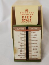 STERLING PLASTICS BORDEN VINTAGE ADJUSTABLE DIET SCALE 1968 MADE IN USA