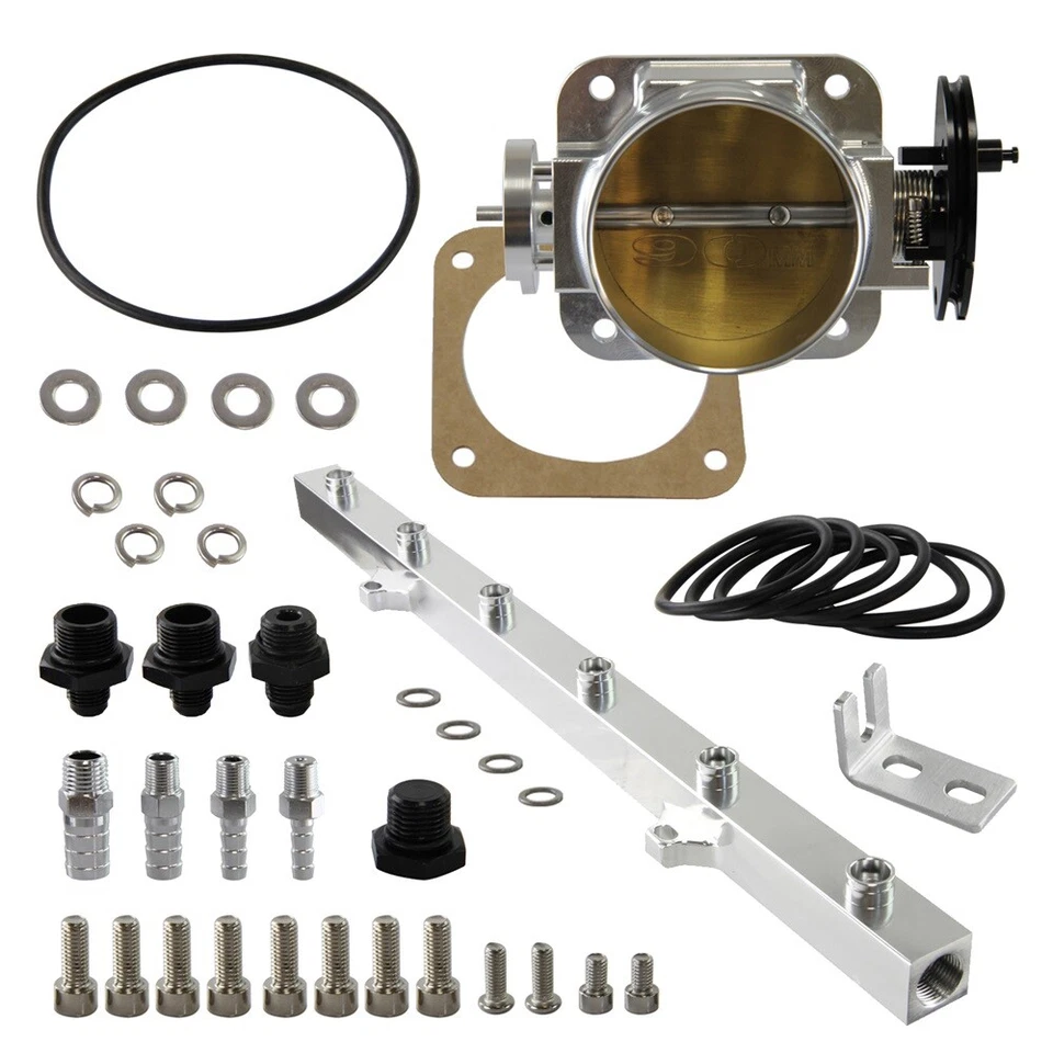 Billet Intake Manifold w/ Fuel Rail kit+Throttle Body BMW 325i 328i M3 Z3 M50 SL Foto 4 de 4