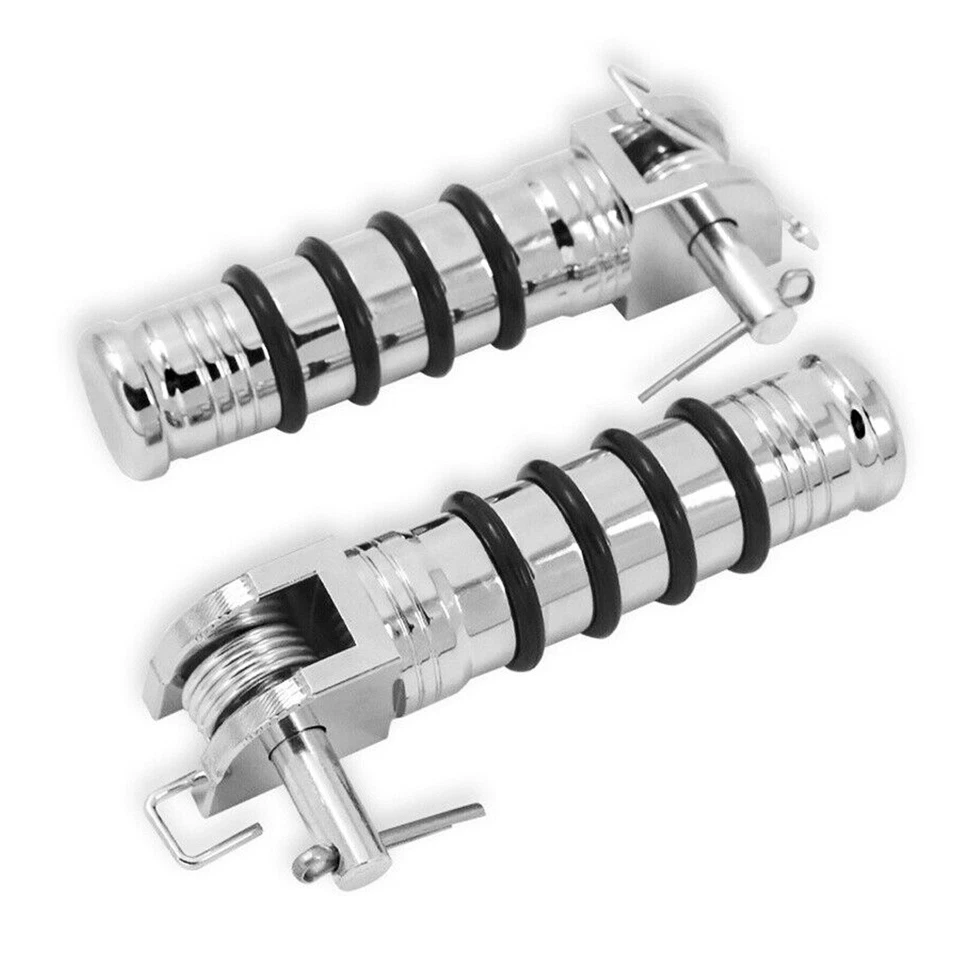 Reposapiés estriberas pedales clavijas estriberas almohadillas para carreras universales de motocicletas Foto 2 de 4