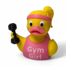 Gym Girl Duck – 3D-Printed Fitness Duck with Dumbbell & Style