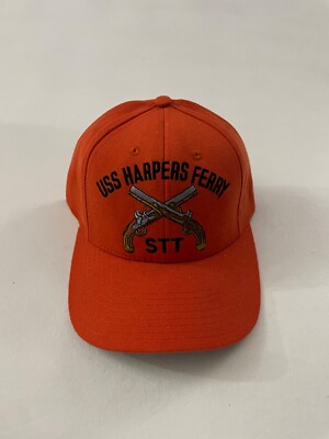 New The Corps USS Harpers Ferry STT Orange Baseball Cap One Size