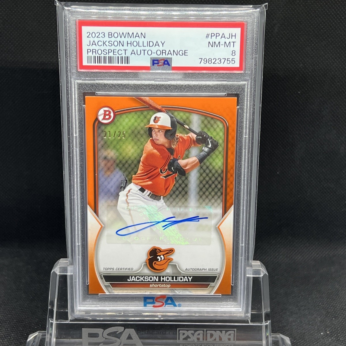 2023 Bowman Jackson Holliday Orange Parallel Paper Prospect Auto 