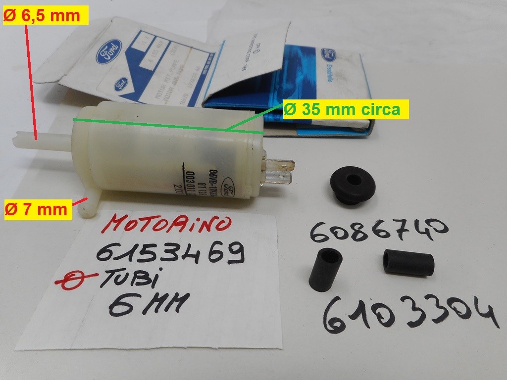 Miei T　0324 Set: Moped Rubber Brush, Grommet And Transit Rear Bowl Tubes