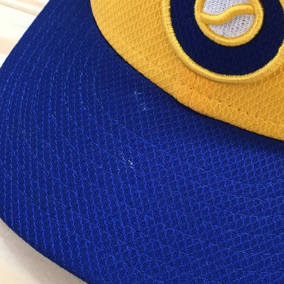 Melwaukee Brewers New Era Baseball Hat Youth Blue 7 1/8 Fitted Embroidered Logo - Image 2 of 4