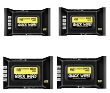 4 Pack 120 Pcs Sneaker Shoe Dirt Cleaner Quick Wipes Disposable Travel Portable