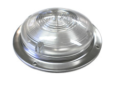 6 Round Interior Dome Light With Stainless Steel Base Rv Camper Trailer